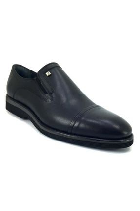کفش کلاسیک مشکی مردانه چرم طبیعی پاشنه کوتاه ( 4 - 1 cm ) پاشنه ساده کد 803562410