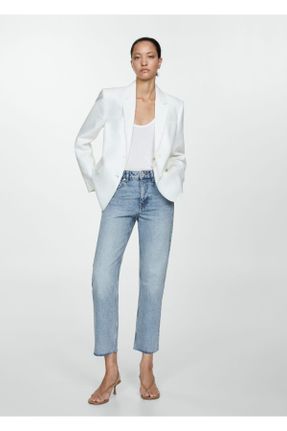 شلوار جین آبی زنانه پاچه رگولار استاندارد کد 834496548