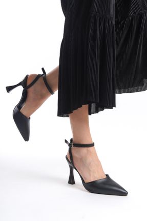 کفش پاشنه بلند کلاسیک مشکی زنانه چرم مصنوعی پاشنه نازک پاشنه متوسط ( 5 - 9 cm ) کد 830336761