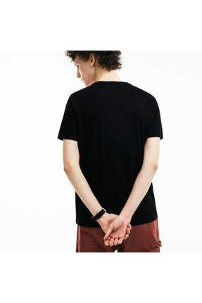 تی شرت مشکی مردانه رگولار یقه هفت کد 3010090