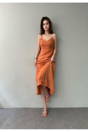 لباس نارنجی زنانه بافتنی رگولار کد 843124573