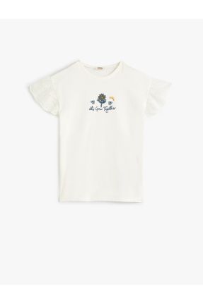 تی شرت نباتی بچه گانه رگولار یقه گرد تکی کد 830635162