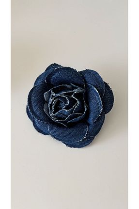 سنجاق سینه سرمه ای زنانه پنبه ای Âlâ Atelier - کد 844522421