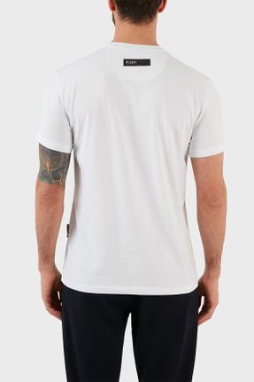 تی شرت سفید مردانه رگولار یقه گرد کد 269881729