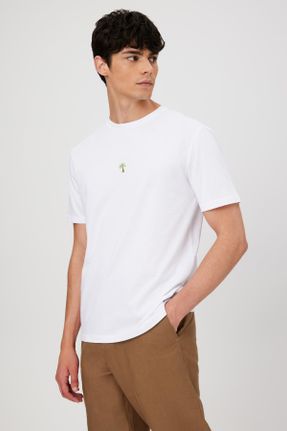 تی شرت سفید مردانه ریلکس کد 674296782