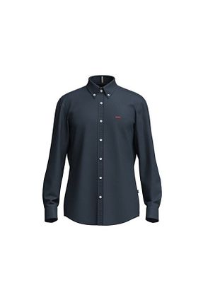 پیراهن سرمه ای مردانه اورسایز BOSS - کد 844111398