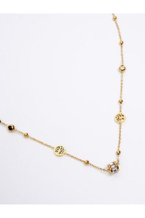 گردنبند جواهر طلائی زنانه کد 803910519