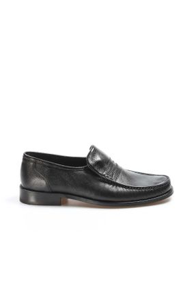 کفش کلاسیک مشکی مردانه چرم طبیعی پاشنه کوتاه ( 4 - 1 cm ) پاشنه ساده کد 36971263