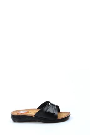 دمپائی مشکی زنانه پارچه نساجی پاشنه ساده پاشنه کوتاه ( 4 - 1 cm ) کد 36408682
