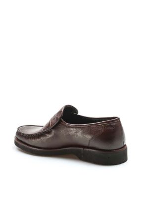 کفش کلاسیک قهوه ای مردانه چرم طبیعی پاشنه کوتاه ( 4 - 1 cm ) کد 68965108