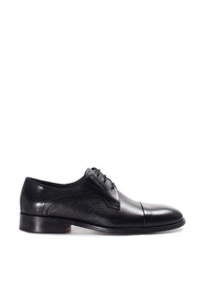 کفش کلاسیک مشکی مردانه چرم طبیعی پاشنه کوتاه ( 4 - 1 cm ) کد 310779984