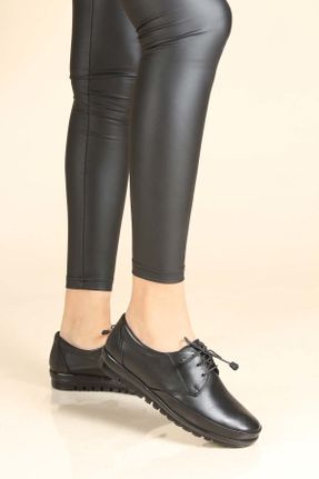 کفش کژوال مشکی زنانه چرم طبیعی پاشنه کوتاه ( 4 - 1 cm ) پاشنه ساده کد 36406127