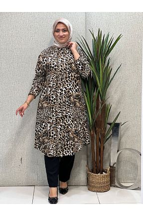 تونیک سایز بزرگ سبز زنانه بافتنی Butik büyük beden - کد 834818601