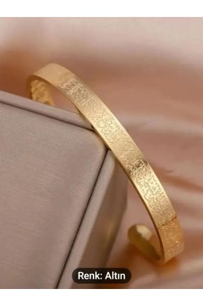 دستبند استیل طلائی زنانه استیل ضد زنگ کد 838896524