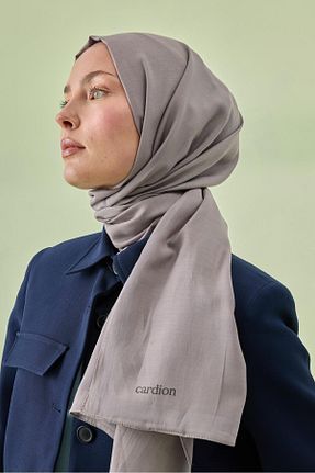 شال طوسی زنانه پنبه ای Cardion - کد 839225318
