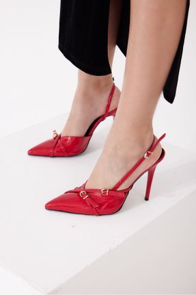 کفش استایلتو قرمز پاشنه نازک پاشنه بلند ( +10 cm) کد 823090559