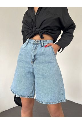 شلوارک و برمودا آبی زنانه Relaxed LB Laluna Butik - کد 658979203