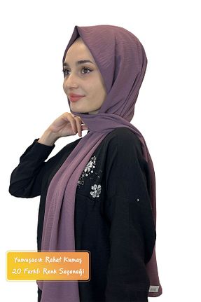 شال بنفش زنانه پنبه ای Eflatun - کد 824888904