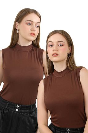 بادی قهوه ای زنانه یقه ماهیگیر JustMORE - کد 844728076