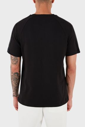 تی شرت مشکی مردانه رگولار یقه گرد کد 836398204
