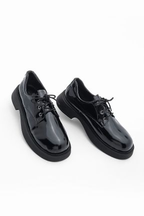 کفش آکسفورد مشکی زنانه پلی اورتان پاشنه کوتاه ( 4 - 1 cm ) کد 803320318
