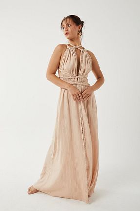 لباس قهوه ای زنانه بافتنی Butik - کد 844743777