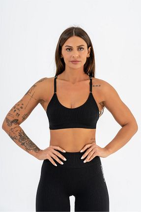 نیم تنه اسپرت مشکی زنانه الاستین Gymwolves - کد 356770583