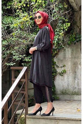 تونیک حجاب مشکی زنانه ویسکون MissWhence - کد 844761278