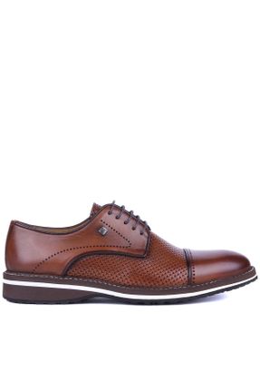 کفش کلاسیک قهوه ای مردانه پاشنه کوتاه ( 4 - 1 cm ) پاشنه ساده کد 412081686