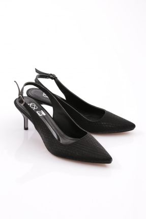 کفش پاشنه بلند کلاسیک مشکی زنانه پاشنه نازک پاشنه متوسط ( 5 - 9 cm ) کد 829585166