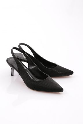کفش پاشنه بلند کلاسیک مشکی زنانه پاشنه نازک پاشنه متوسط ( 5 - 9 cm ) کد 829601743