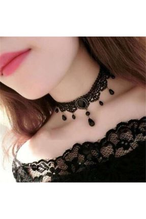 گردنبند جواهر مشکی زنانه پنبه (نخی) کد 116308267