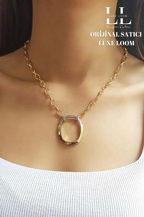 گردنبند استیل ( فولاد ) طلائی زنانه استیل (فولاد) Luxe Loom - کد 826352990