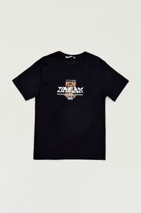 تی شرت مشکی مردانه رگولار یقه گرد کد 831944990