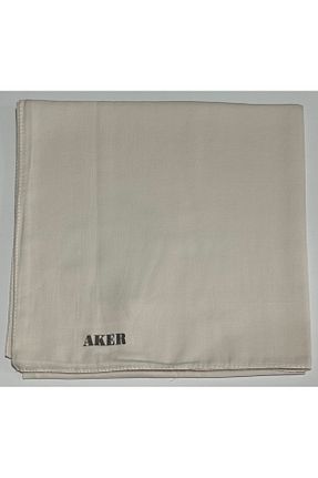 روسری بژ پنبه ای Aker - کد 844862788