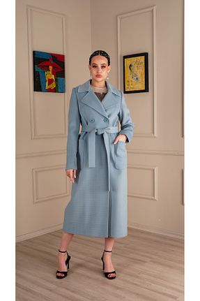 پالتو پشمی آبی زنانه اسلیم Kent - کد 844889388