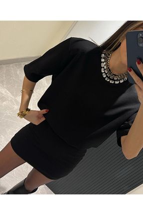 لباس مشکی زنانه کرپ Butik - کد 844581983