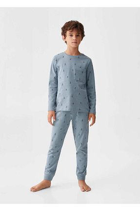 ست لباس راحتی آبی بچه گانه ساده MANGO Kids - کد 768228170