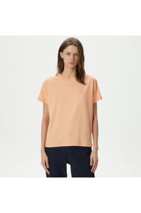تی شرت نارنجی زنانه رگولار یقه گرد کد 820865446