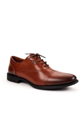 کفش کلاسیک قهوه ای مردانه چرم طبیعی پاشنه کوتاه ( 4 - 1 cm ) پاشنه ساده کد 282282281