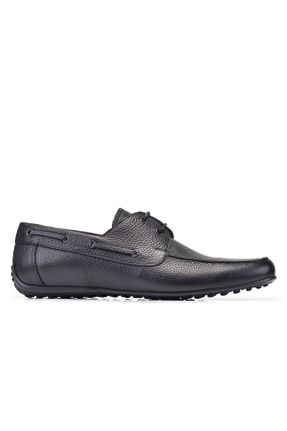 کفش کژوال مشکی مردانه چرم طبیعی پاشنه کوتاه ( 4 - 1 cm ) پاشنه ساده کد 123562194