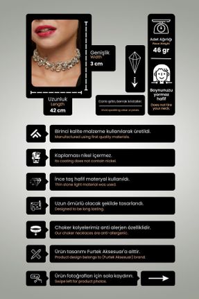 گردنبند جواهر زنانه روکش نقره کد 460125973
