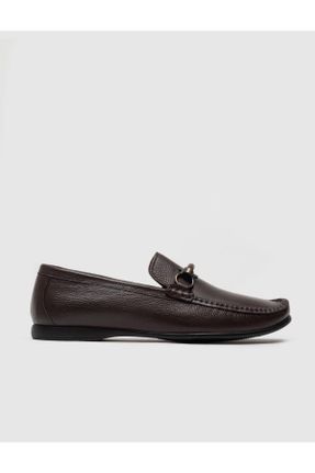 کفش کژوال قهوه ای مردانه چرم طبیعی پاشنه کوتاه ( 4 - 1 cm ) پاشنه ساده کد 6306483