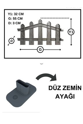 نرده باغچه سفید کد 797103325