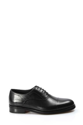 کفش کلاسیک مشکی مردانه چرم طبیعی پاشنه کوتاه ( 4 - 1 cm ) پاشنه ساده کد 36407714