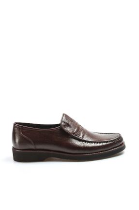 کفش کلاسیک قهوه ای مردانه چرم طبیعی پاشنه کوتاه ( 4 - 1 cm ) کد 68965108