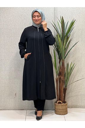 کلاه و ابایا مشکی زنانه پنبه ای Butik büyük beden - کد 844709263