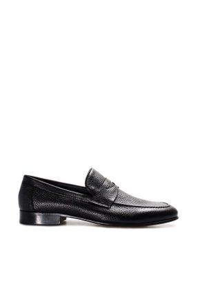 کفش کلاسیک مشکی مردانه چرم طبیعی پاشنه کوتاه ( 4 - 1 cm ) پاشنه ساده کد 347040991