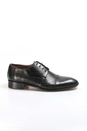 کفش کلاسیک مشکی مردانه چرم طبیعی پاشنه کوتاه ( 4 - 1 cm ) پاشنه ساده کد 36408149
