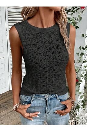 تیشرت مشکی زنانه رگولار youknitwear you - کد 844536623